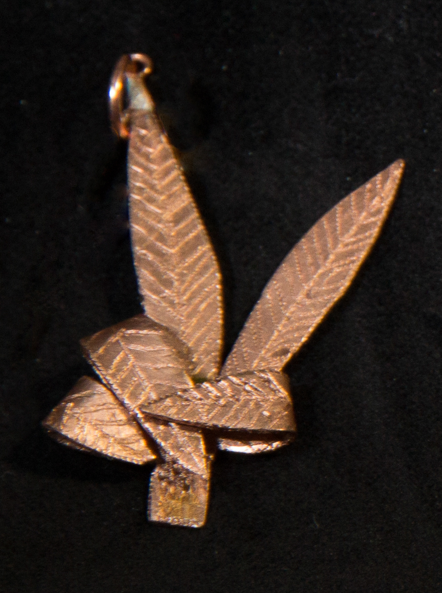 1_5 copper peacelef pendant