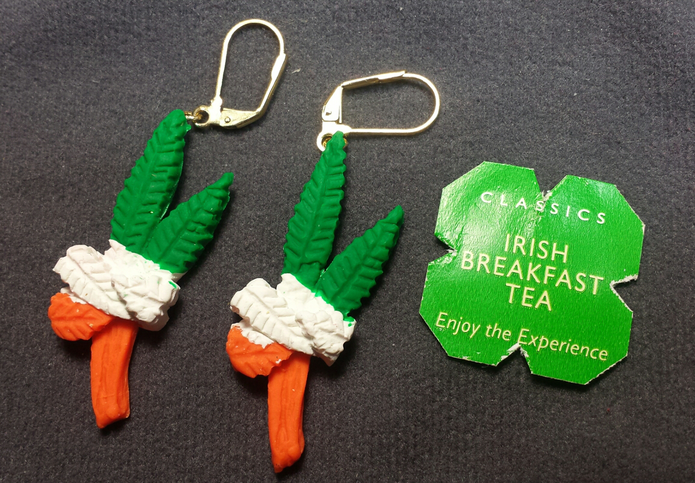 2inch Irish Tea dangle earrings