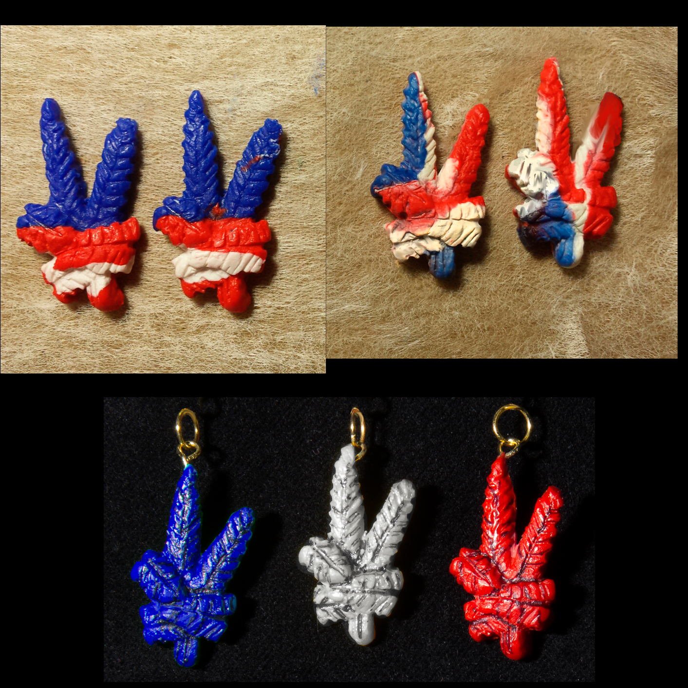 Red White and Blue 1 inch pendant kit